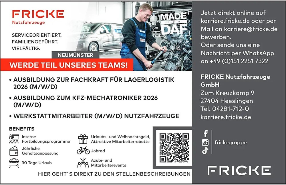 Ausbildung und Jobs – FRICKE