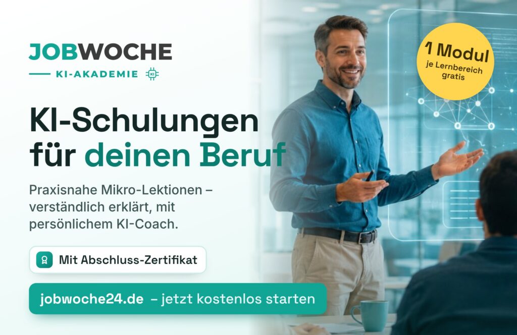 KI-Schulungen für deinen Beruf – JOBWOCHE KI-Akademie
