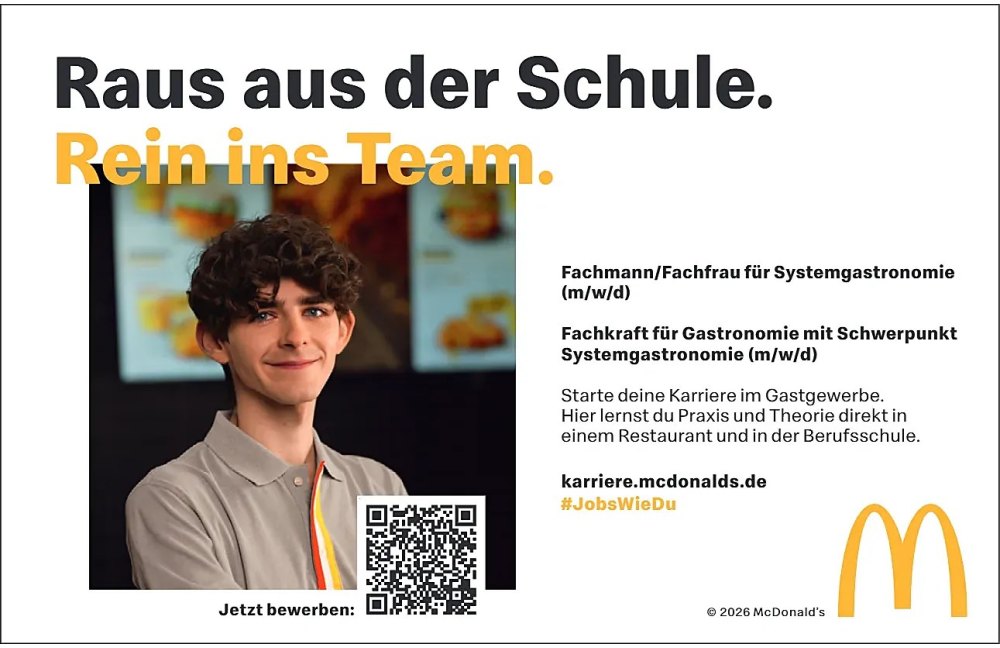Ausbildung Systemgastronomie – McDonald’s