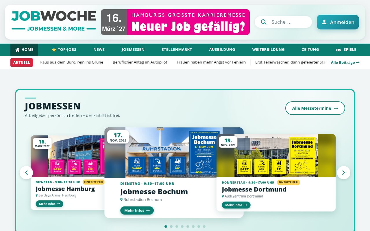 Startseite von news.jobwoche.de